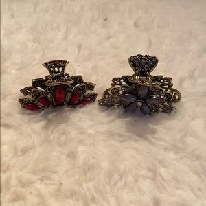 Bedazzled Hair Clips (2) brand new